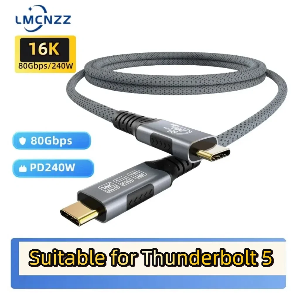 �y�Z�[�����z16K 80Gbps USB-C �f�[�^�]���t���@�\�P�[�u�� PD240W �}���[�d�P�[�u�� (Thunderbolt 5�Ή��A�X�}�z�A�^�u���b�g�A�m�[�g�p�\�R���AMacbook Pro�p)