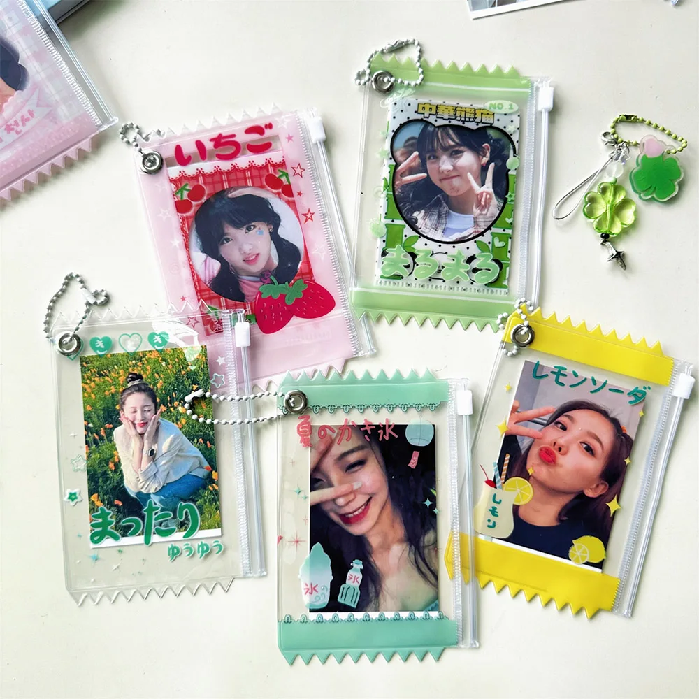 Bolsa de dulces brillante transparente INS, fundas para tarjetas Kpop, soporte para tarjetas fotográficas de Idol coreano, Protector para tarjetas