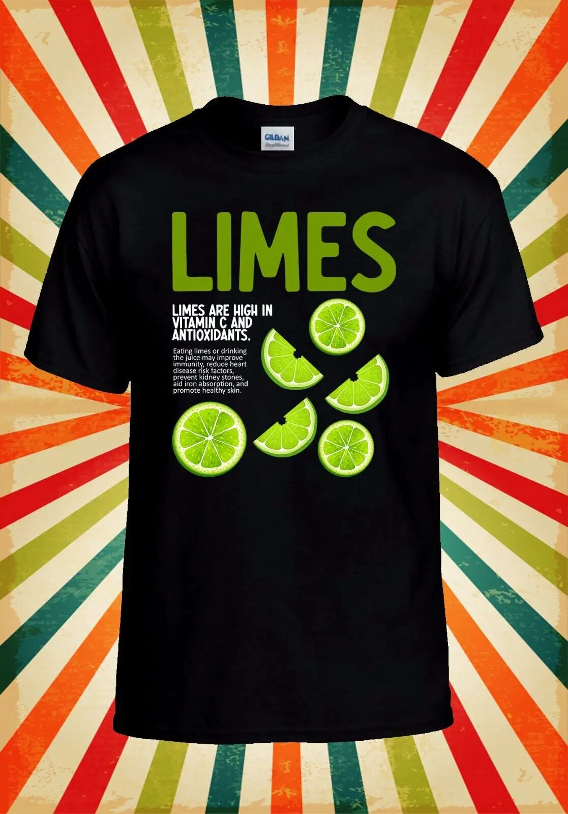 

Limes High In Vitamin C T shirt Cool Baseball Top 3105