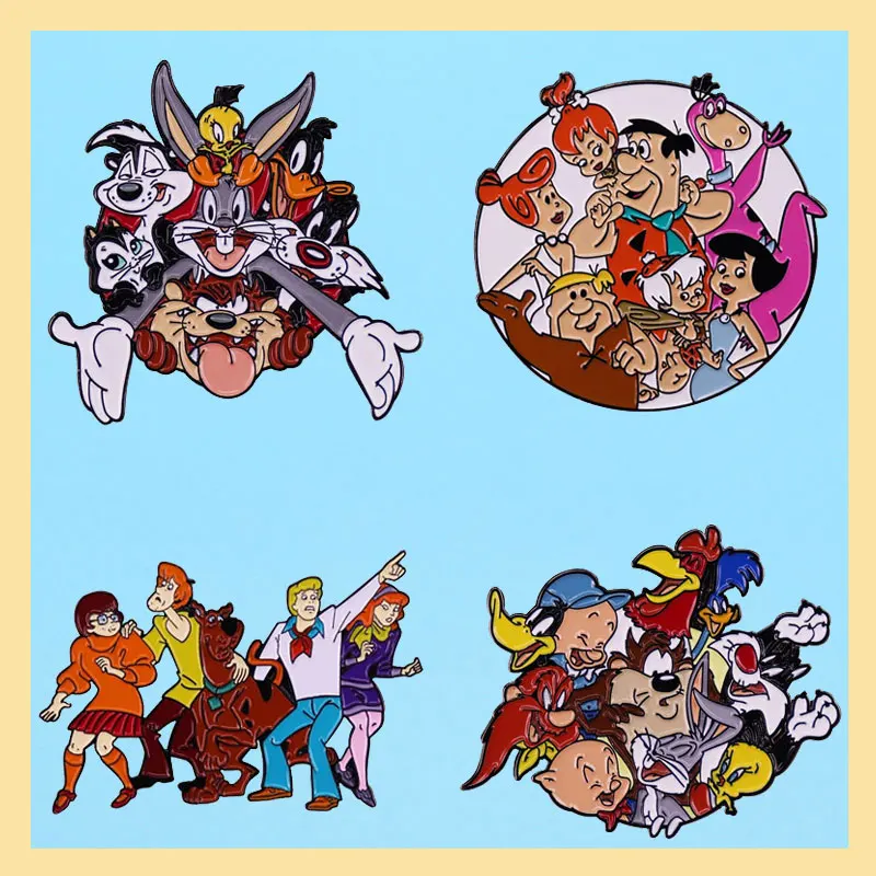 Cartoon Figure Mix-and-match Compilations Fashion Anime Badges Collection Creativity Anime Enamel Pins Cartoon Metal Brooch