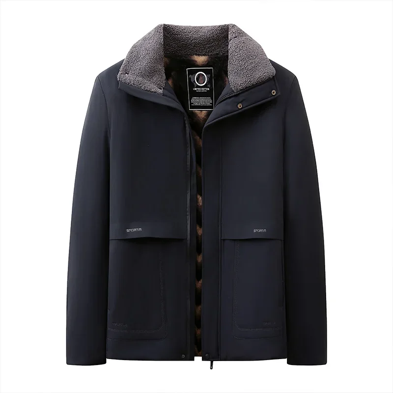 

Winter New Outdoor Warm Fleece Parkas Jacket Coat Men Outwear Brand Fashion Men Parkas Casual Windproof Male Cotton Clothing