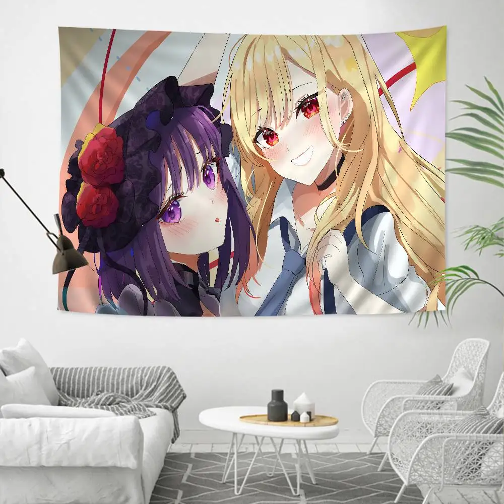 M-My Dress-Up Darling Marin Kitagawa Anime Chart Tapestry Art Science Fiction Room Home Decor Cheap Hippie Wall Hanging
