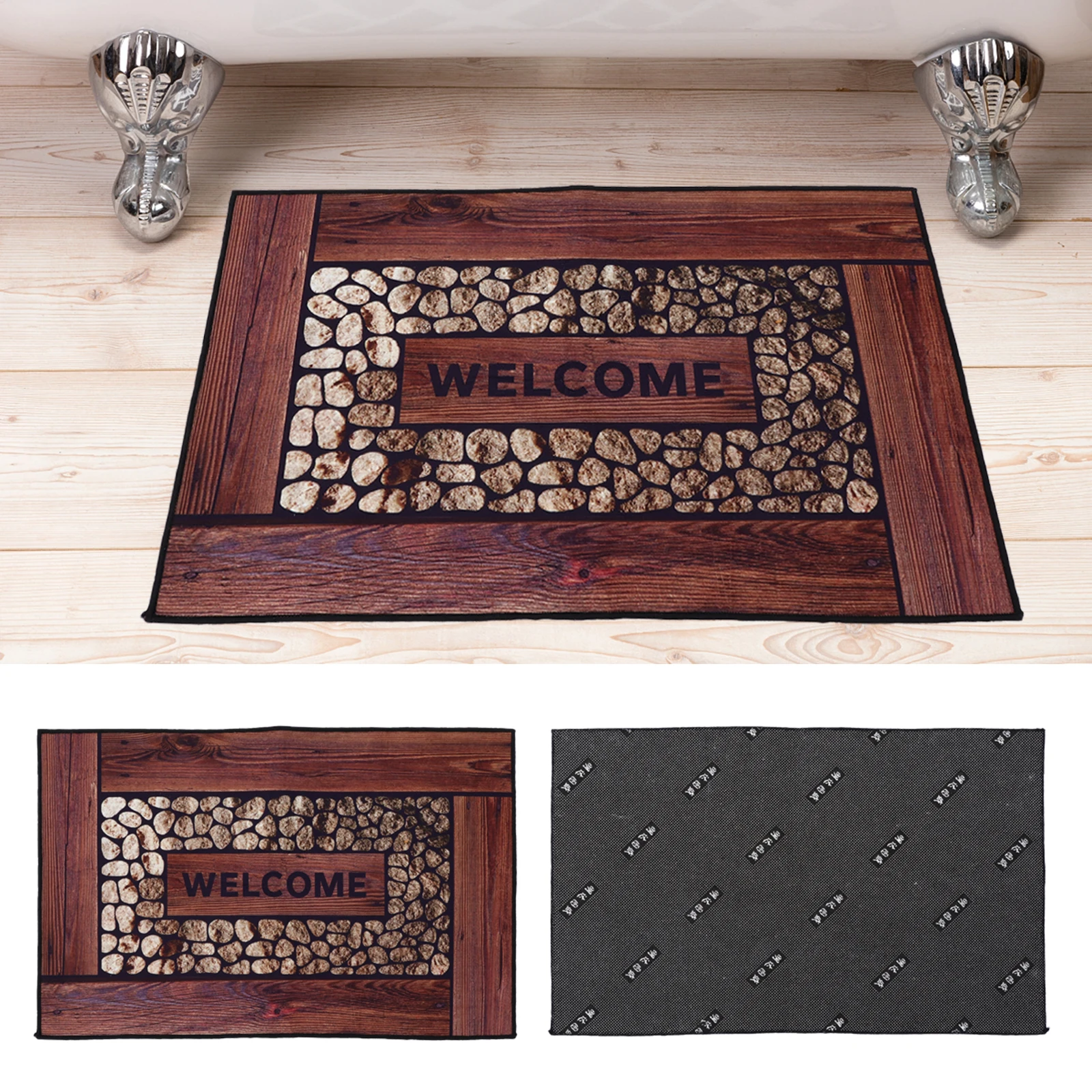 

3d Printed Doormat Non Slip Welcome Bathroom Bathroom Pebble Floor Mat High Foot Pad Floor Mat Quality