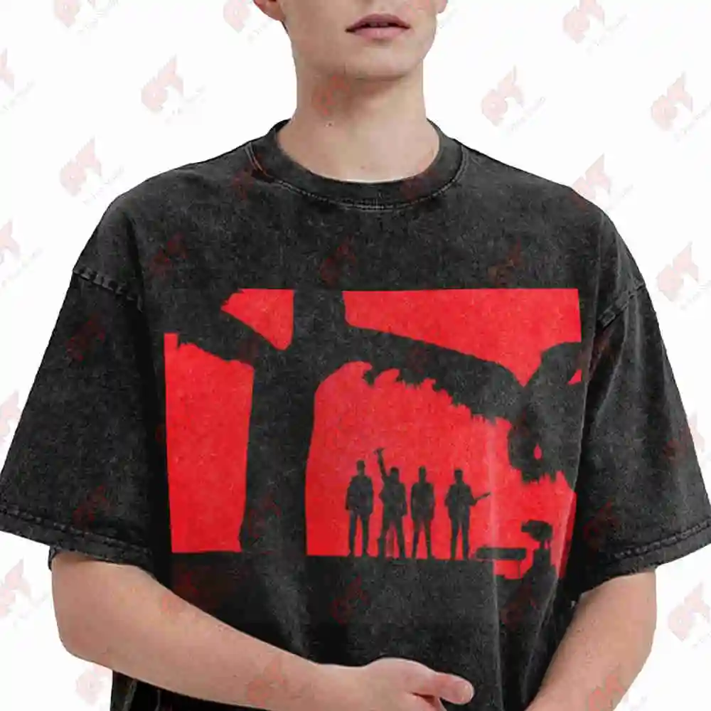 U2 Under Tree Joshua Vintage Washed Tee Pure Cotton T-Shirt