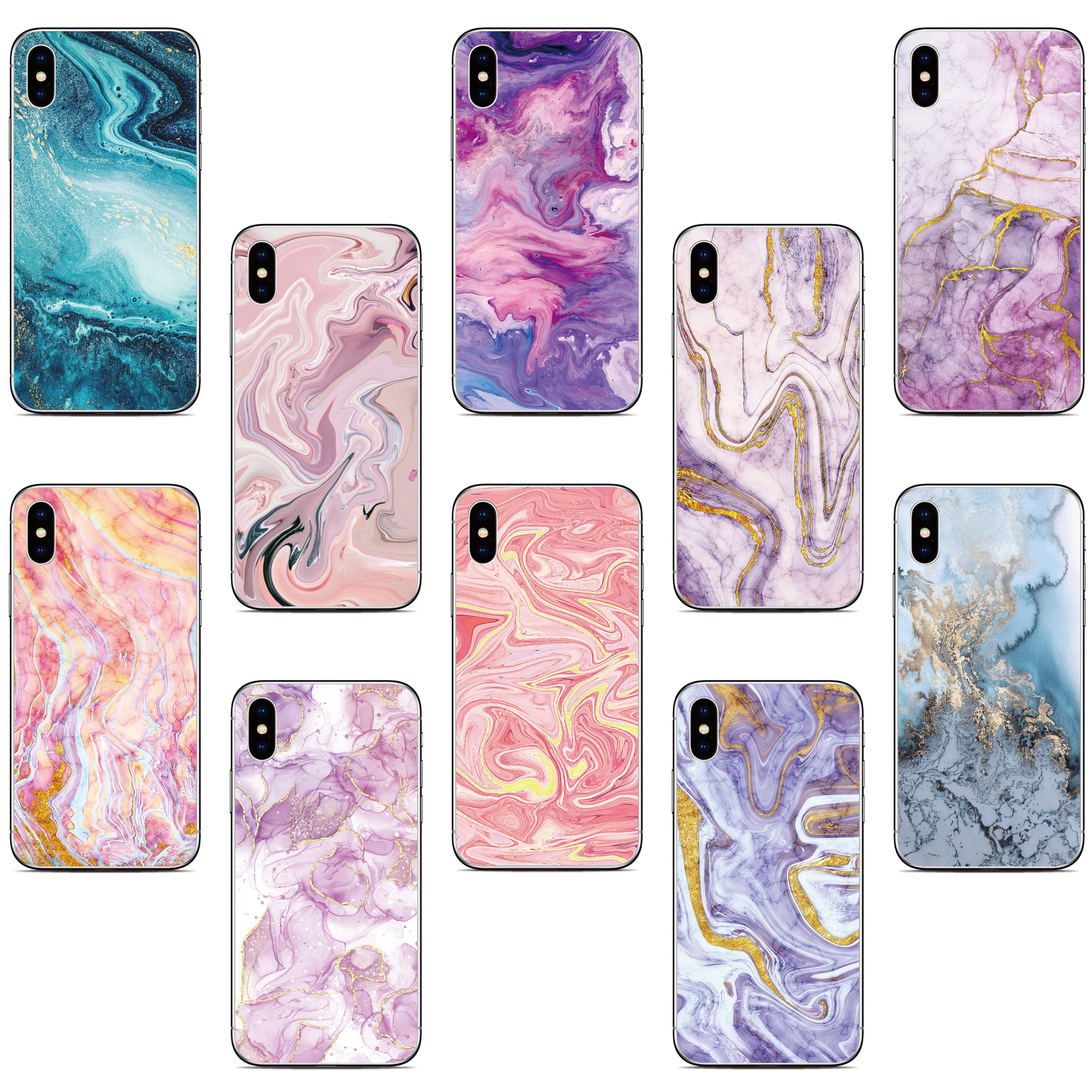 Pink Marble Phone Case For Gigaset GX6 GX4 GS5 GS4 GS3 BLU G91 C5 Max View 2 3 Bold N2 F91 CAT S62 Pro S42 S52 S75 5G Cover