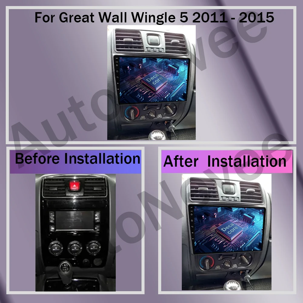 For Great Wall Wingle 5 2011 - 2015 Carplay Radio Android 13 Car Multimedia Player DVD GPS Navigation No 2Din Stereo WIFI Video