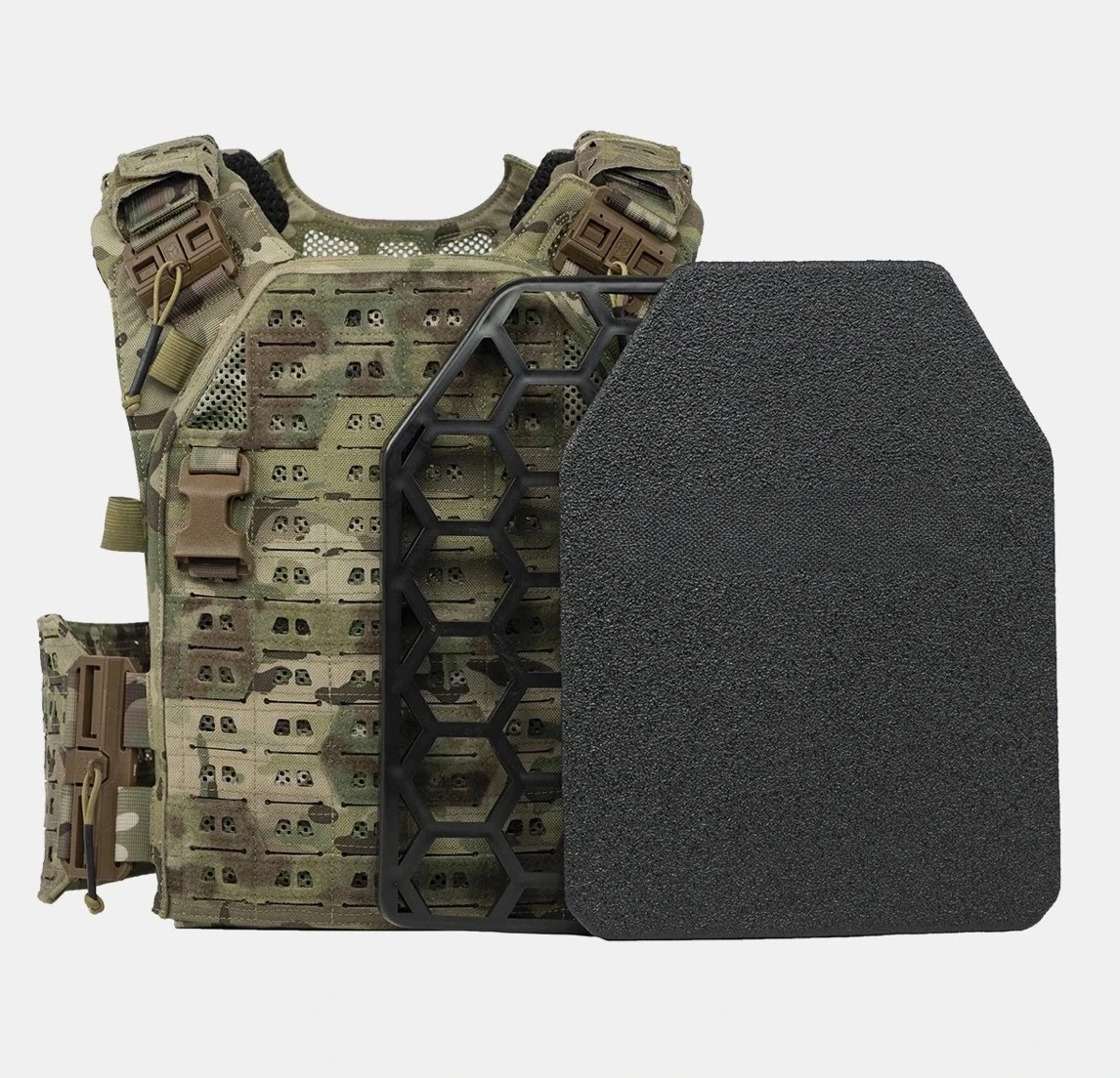 2PCS ASPC SAPI M Ventilated Honeycomb Plates Tactical Vest Liner Insert Breathable Lightweight Outdoor Gear