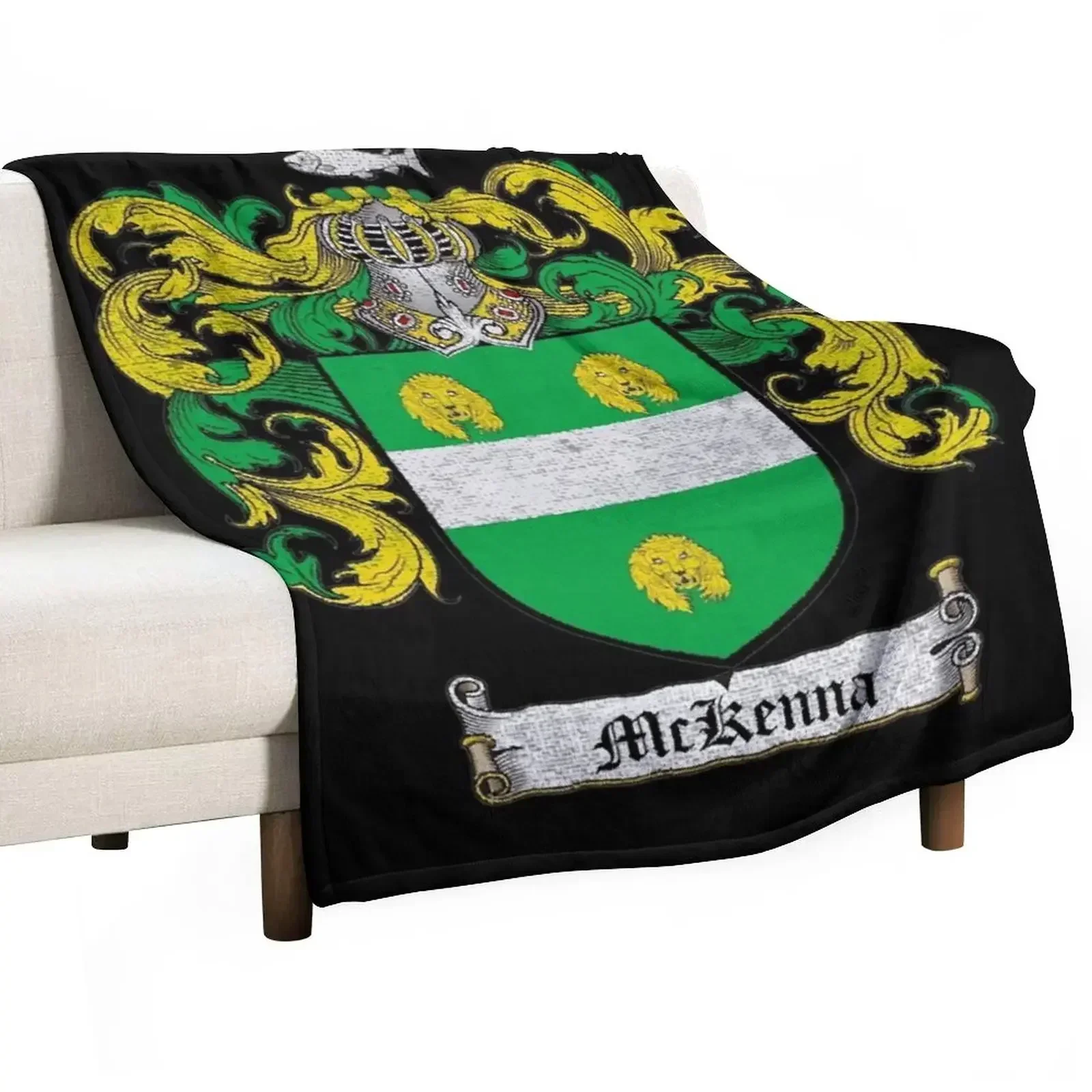 McKenna Family Crest Scoop Throw Blanket Flannel Fabric christmas decoration Extra Large Throw Stuffeds Luxury Throw Blankets
