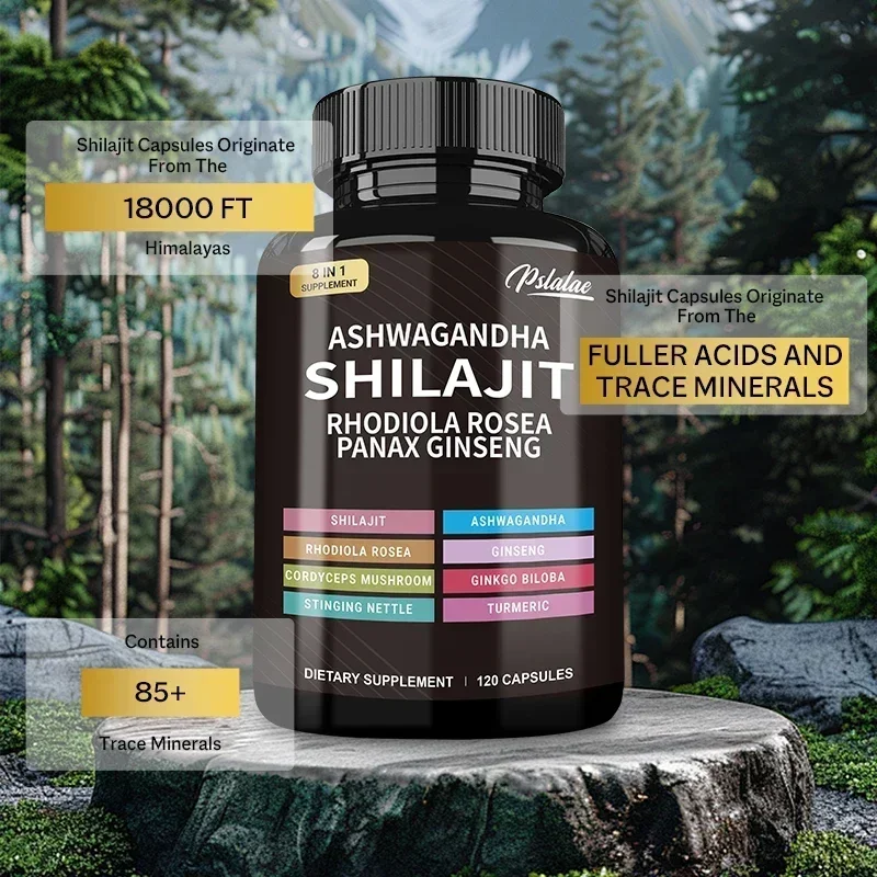 

Shilajit, Ashwagandha, Rhodiola Rosea, Panax Ginseng - Enhance Energy, Promote Absorption, Improve Immunity, Maintain VitalityS