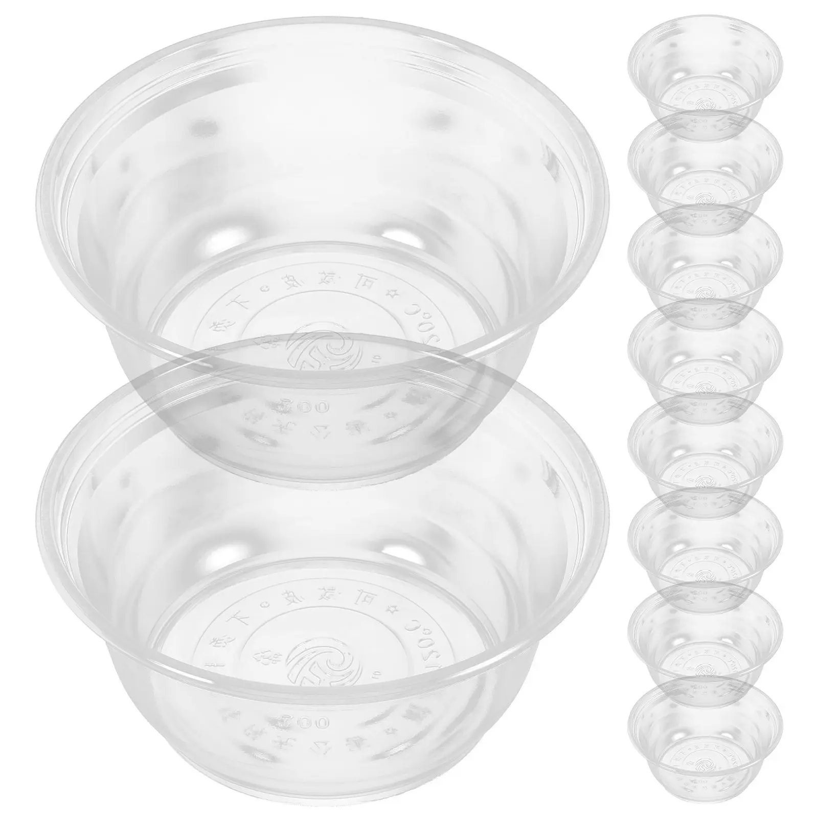 100 recipientes desechables de plástico transparente para alimentos, postres, sopas, comida para llevar, recipientes resistentes al aceite para arroz con leche, tazones para pasteles, tazones para yogur