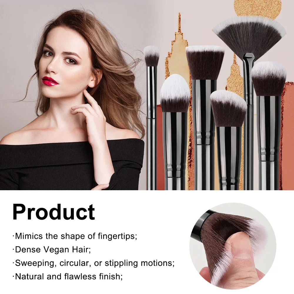 Ensemble de pinceaux de maquillage, 14 pièces, fond de teint doux et moelleux, poudre de Blush, fard à paupières, mélange de cosmétiques féminins, outil de beauté, cadeau de noël, nouveau