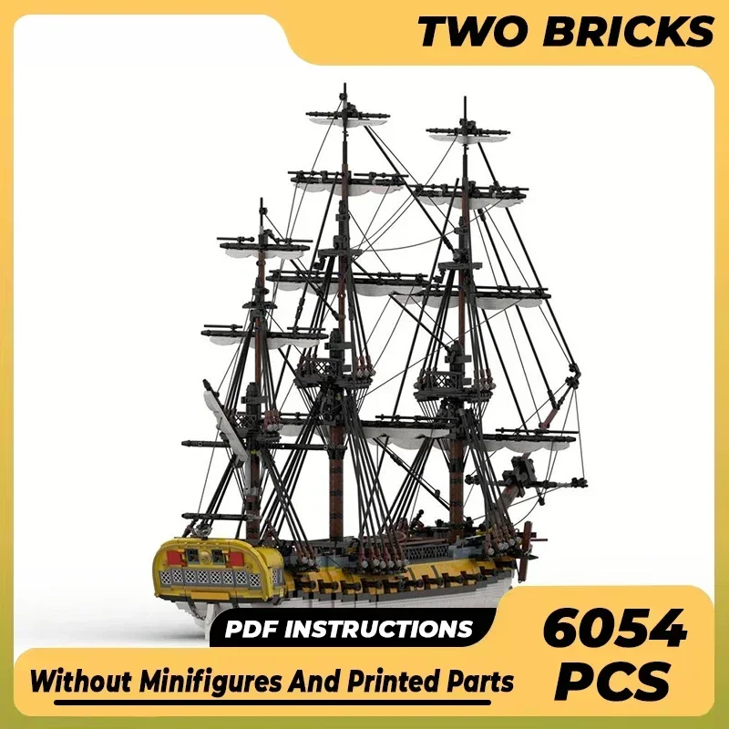 Military Ship Model Moc Building Bricks Spanish Frigate Hermonia Technology Modular Blocks Gift Christmas Toys DIY Sets Assembly