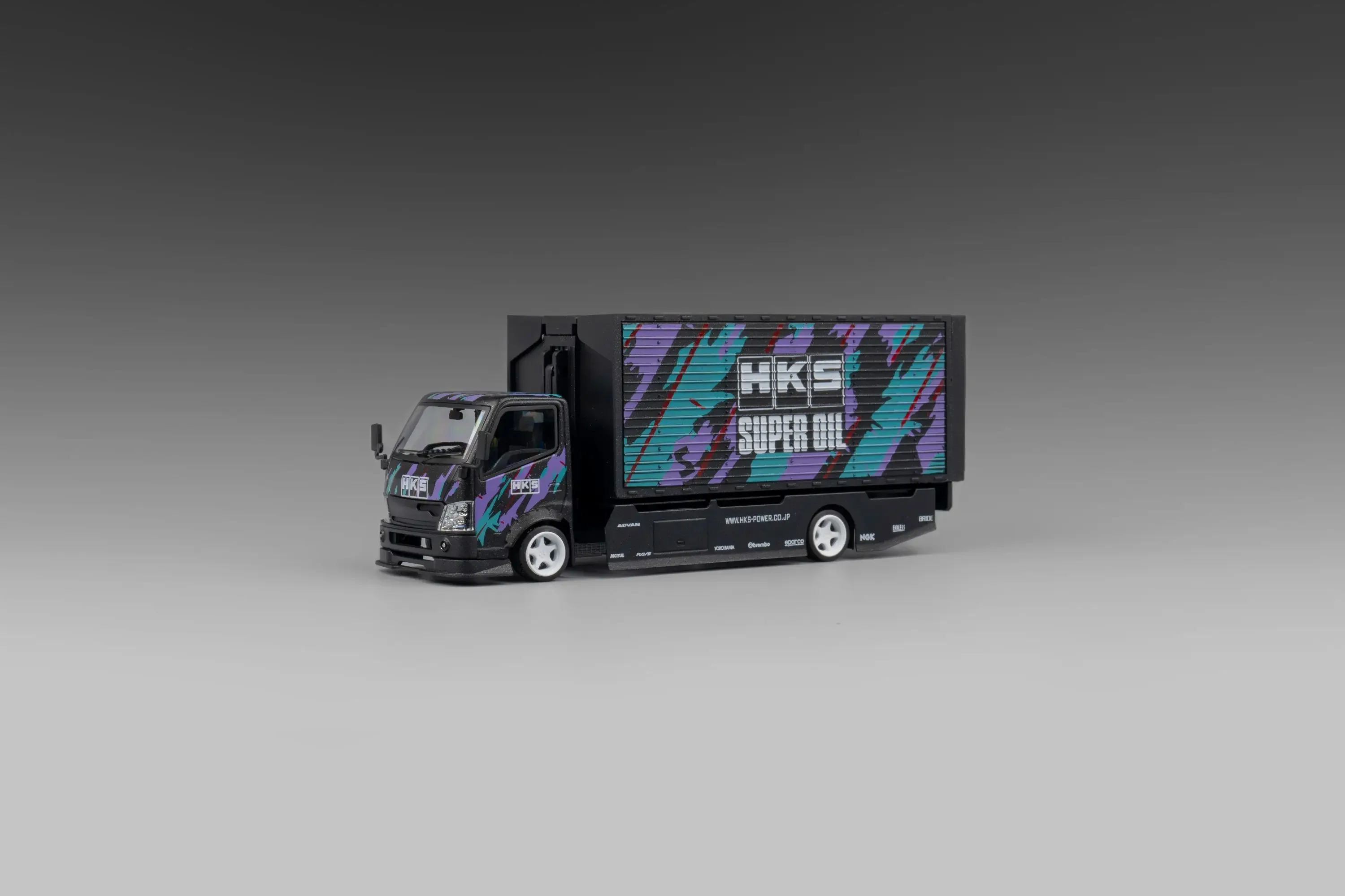 MicroTurbo MT 1:64 300 Series Custom Gull Wing Truck HKS Diecast Model Car