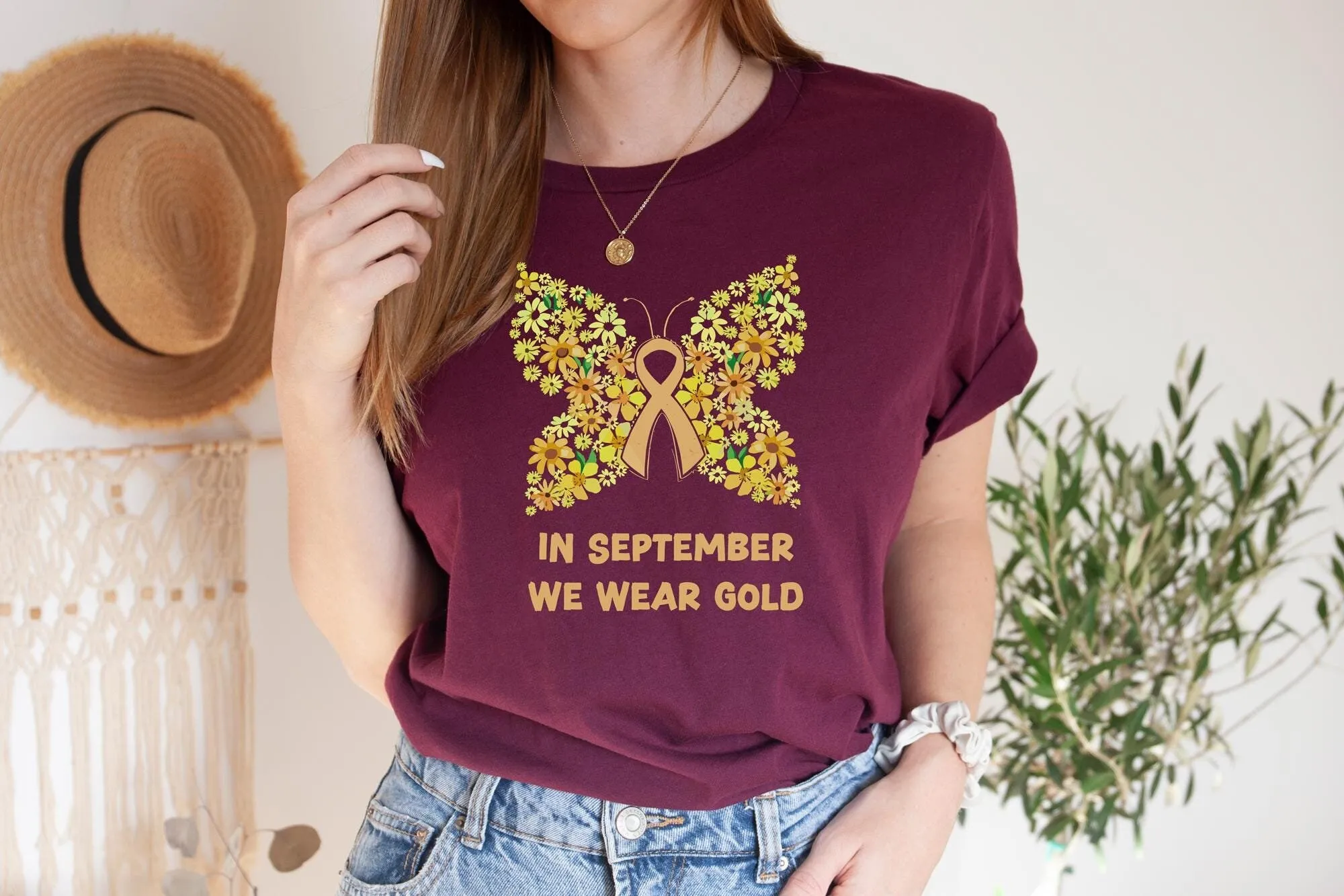 

В сентябре мы носим золотую футболку Golr Ribbon, детский рак, месяц осведомленности о детстве, истребитель