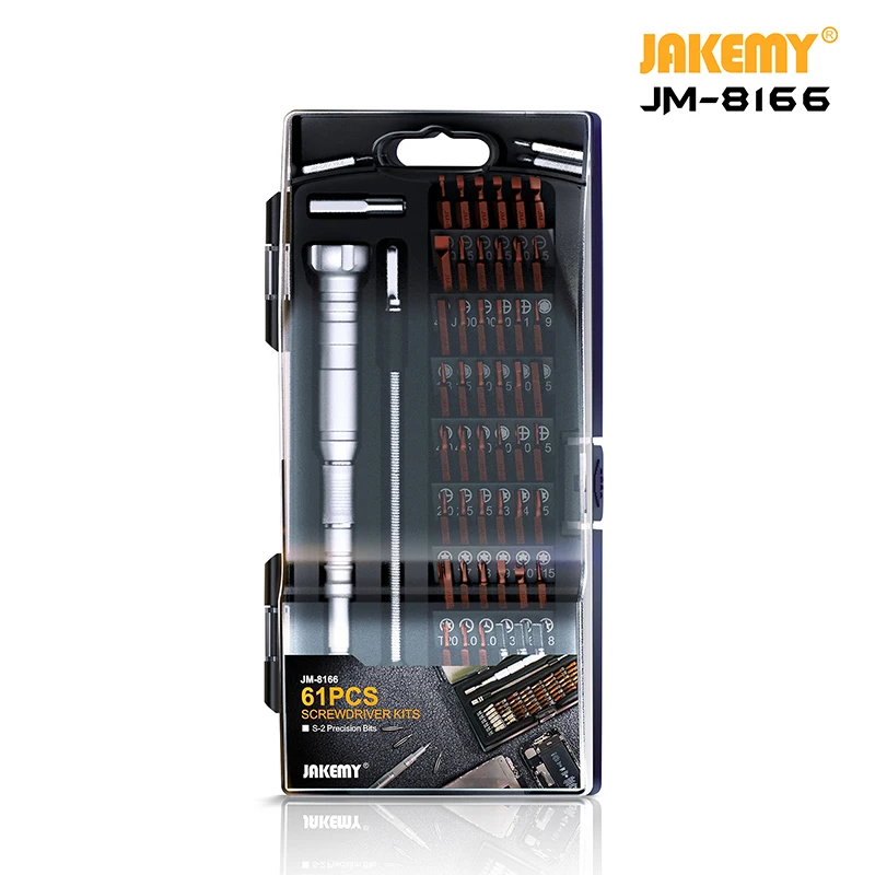 JAKEMY JM-8166 zestaw wkrętaków precyzyjnych magnetyczne S2 bity stalowe śrubokręt do telefonu komórkowego okulary komputerowe narzędzia do naprawy gospodarstwa domowego