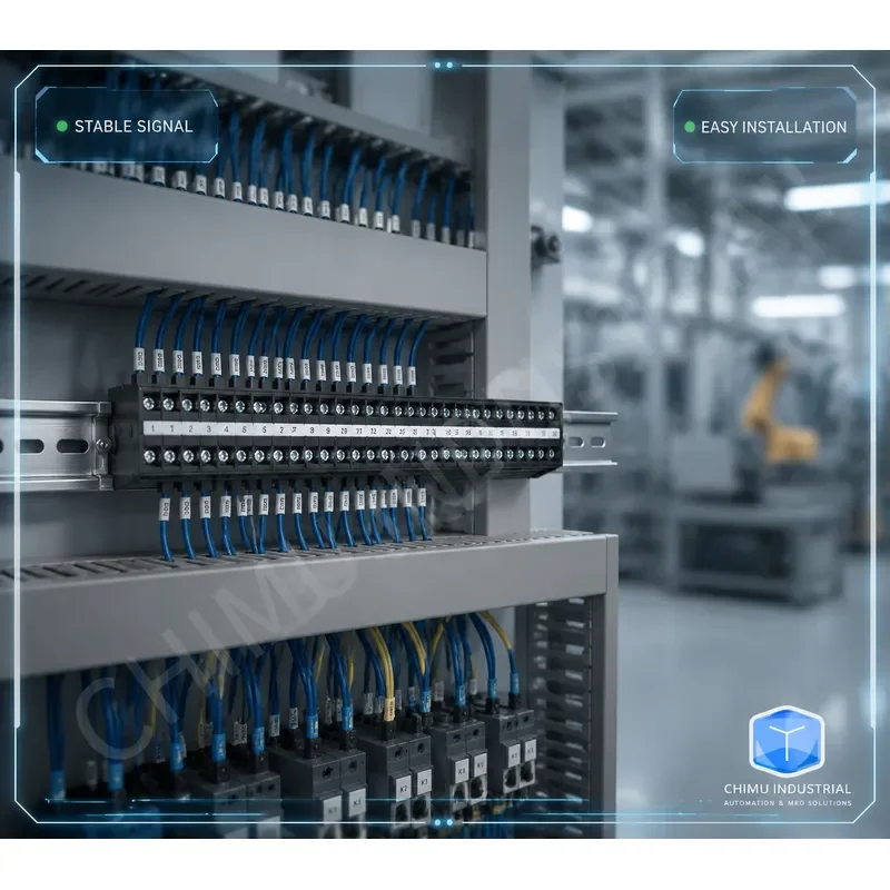 【CHIMU INDUSTRIAL】 for TD-3020 DIN Rail Terminal Block 20 Position Insulated Connector 30A DC AC