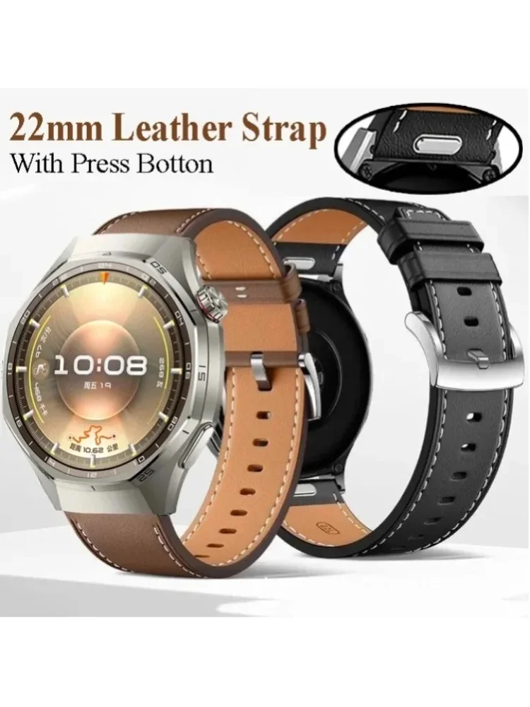 22mm Lederarmband für Huawei Watch GT 6 Pro 46mm Armband Correa für HUAWEI WATCH 5 4 3 GT6 Pro GT5 GT4 GT3 GT2 2e Sportband