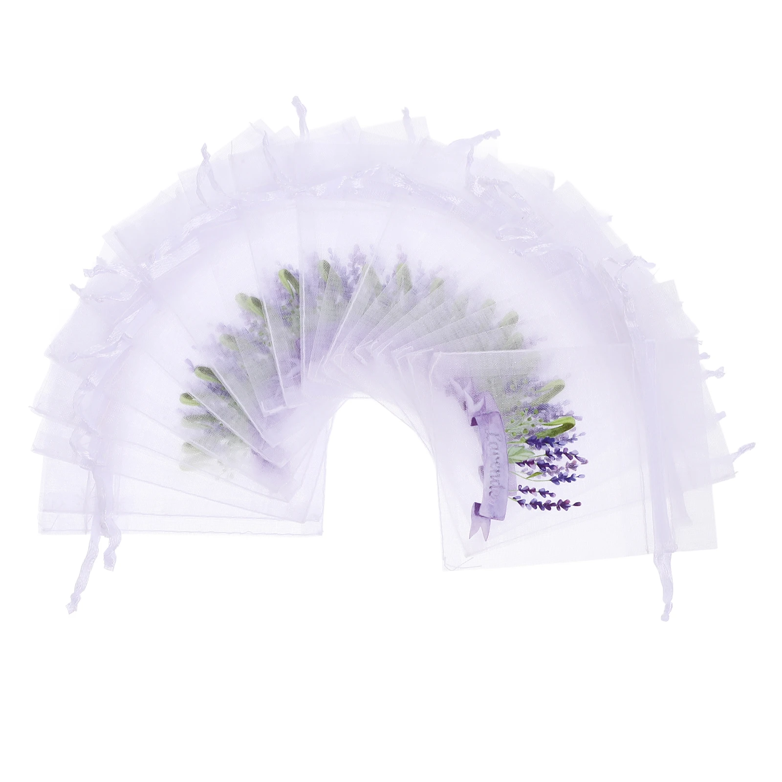 

20 Pcs Empty Sachet Bag Dried Flower Storage Mesh Fragrance Perfume Bags Drawstring Spice Lavender