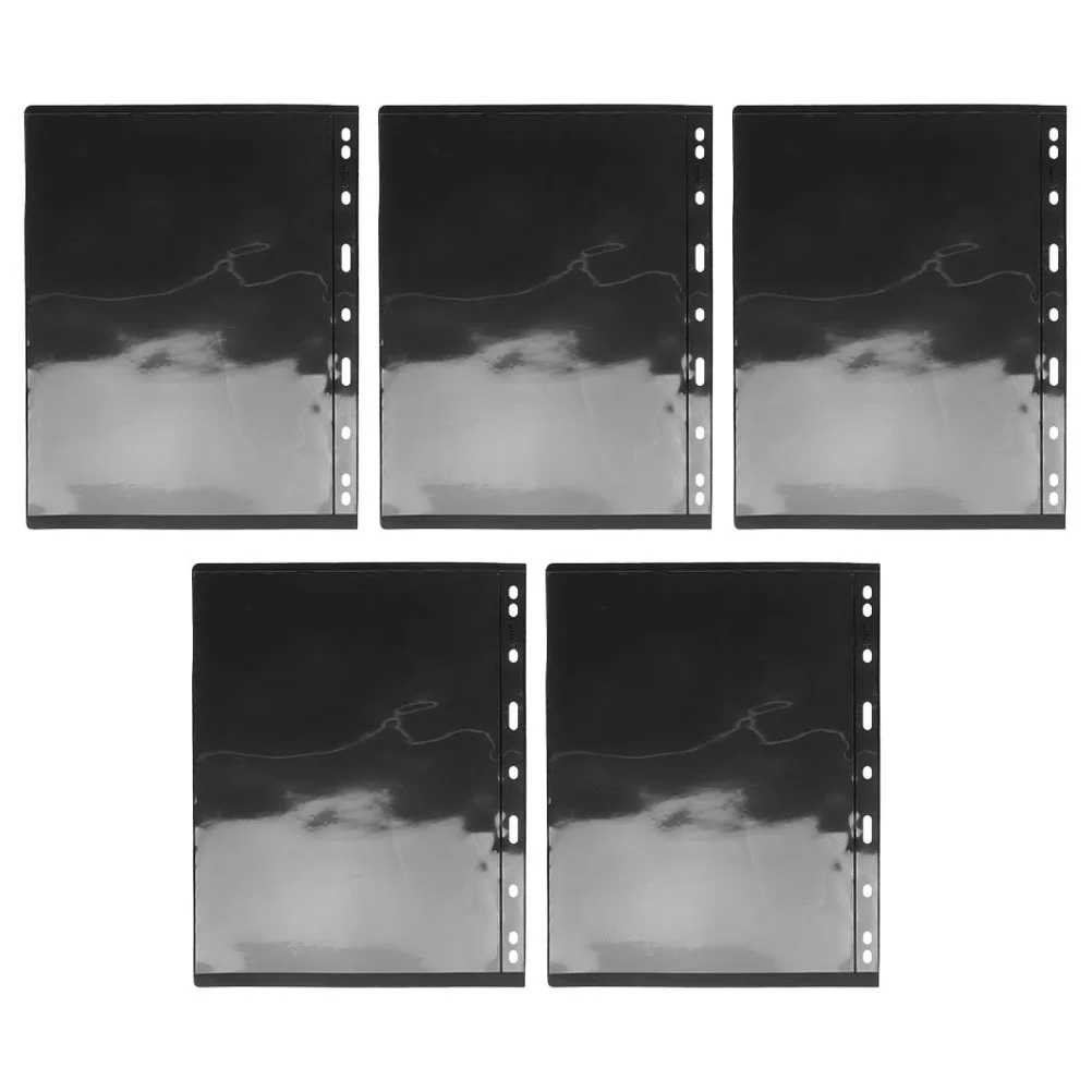 10 قطعة أوراق ألبوم الطوابع خلفية سوداء 9 حفرة صفحات الموثق أوراق فضفاضة لختم تخزين الأوراق النقدية جمع إدراج
