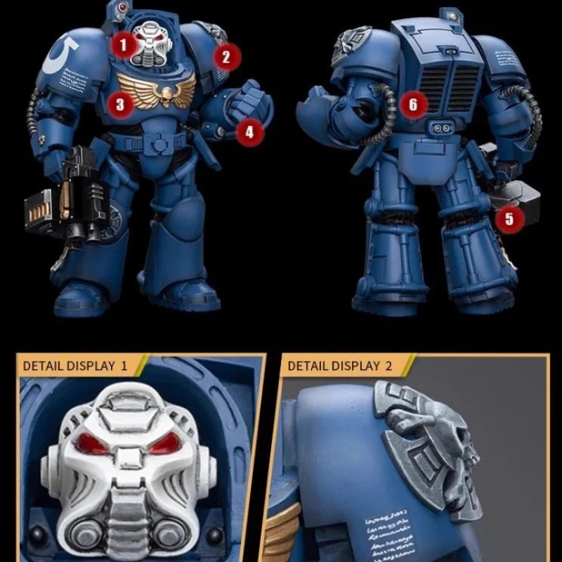 JOYTOY Warhammer 40K 1/18 Ultramarines Terminator Squad figurine mobile modèle guerrier enfant anniversaire jouets cadeaux à collectionner