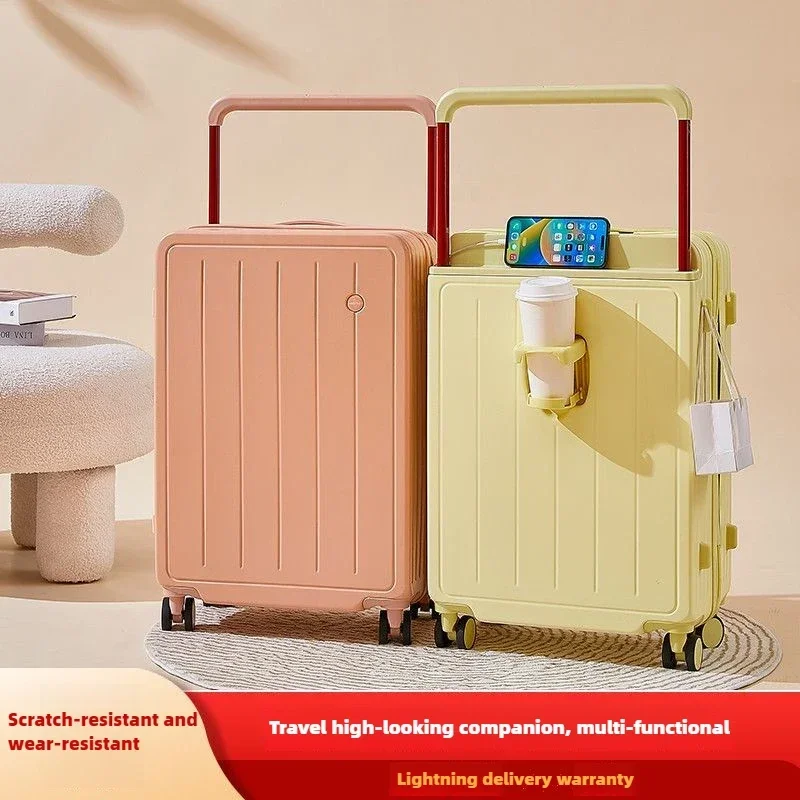 New luggage for boarding, wide pull rod password box, universal wheel pull rod multifunctional durable travel suitcase