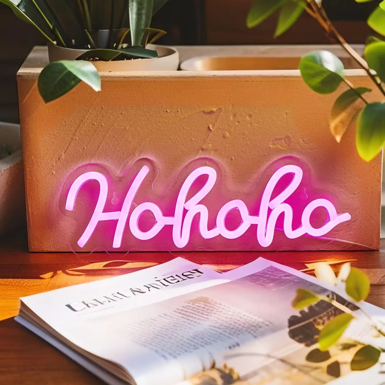 Chi-buy LED Neon ho ho ho USB Powered Neon Signs Decor Lamp Signs Birthday Gift Wall Art For Bedroom Room Bar Shop