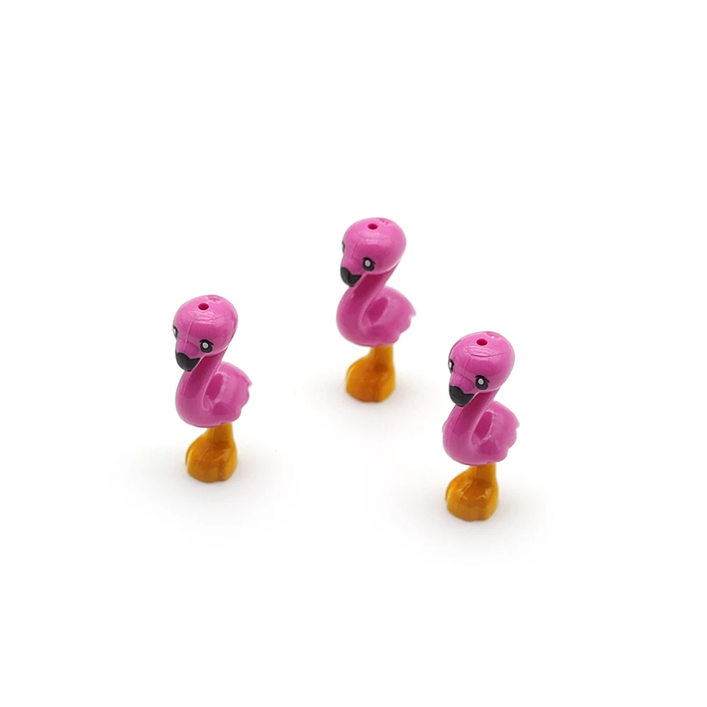 Animal Building Blocks MOC Bird Eagle White Pigeon Bat Flamingos Owl Penguin Swan Crow Woodpecker Flying Animal Scene DIY Toy