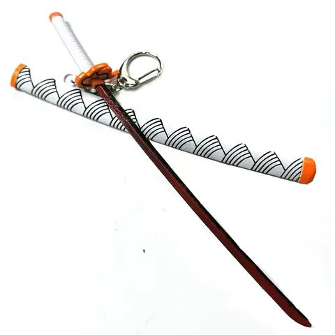 1/6 Mini démon unisexe Rengoku Kyoujurou 17 cm/6,7 pouces Cosplay modèle d'épée blanche porte-clés anneau cadeau