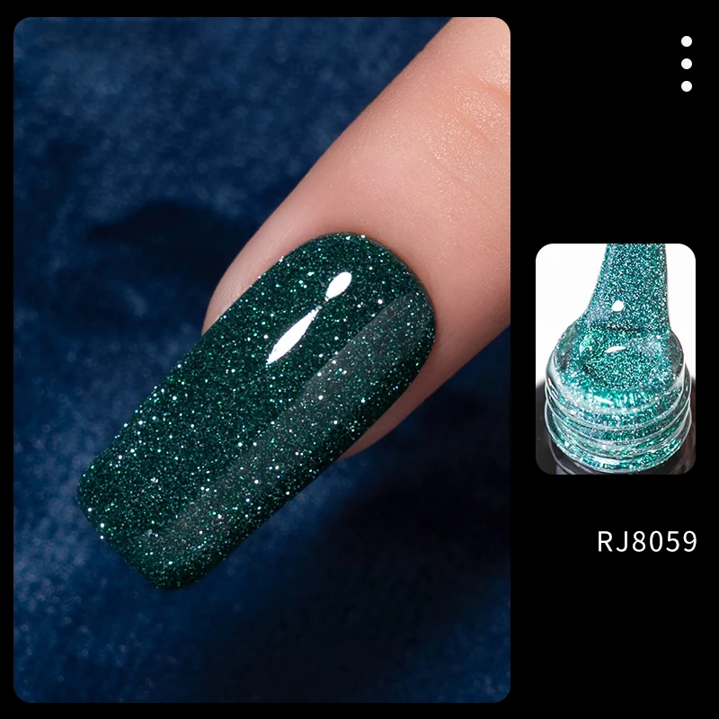 RS Nail 10ml Glitter Gel Nail Polish Semi Permanent Reflection Sequins Soak Off UV Gel Colorful DIY Nail Art Gel Varnishes - Image 5