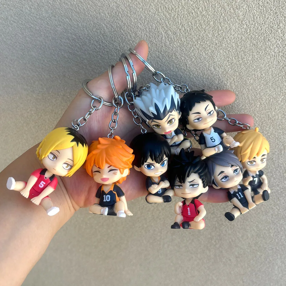 Haikyuu!! Japanese Anime Peripheral PVC Action Figures Keychain Collectible Desk Ornaments Creative Birthday Gifts for Boy Toy
