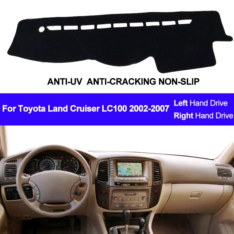 

Car Dashboard Cover For Toyota Land Cruiser LC100 2002 2003 2004 2005 2006 2007 DashBoard Dash mat Pad Carpet Cover Sun Shade