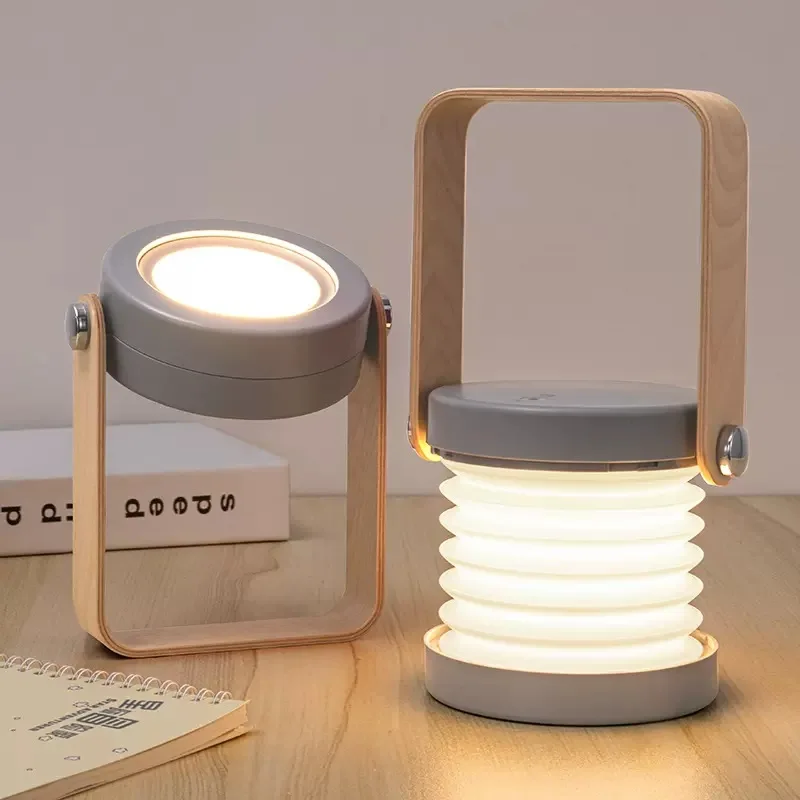 Foldable Dimmable LED Night Light para crianças, lanterna portátil, USB recarregável, lâmpada de leitura, cabeceira, quarto, presente dos miúdos