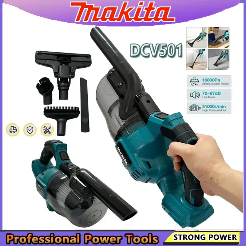 

Makita Cordless Vacuum Cleaner Handheld Dust Collector Floor Carpet Car Pet Hair Cleaning Power Tool 18V Battery