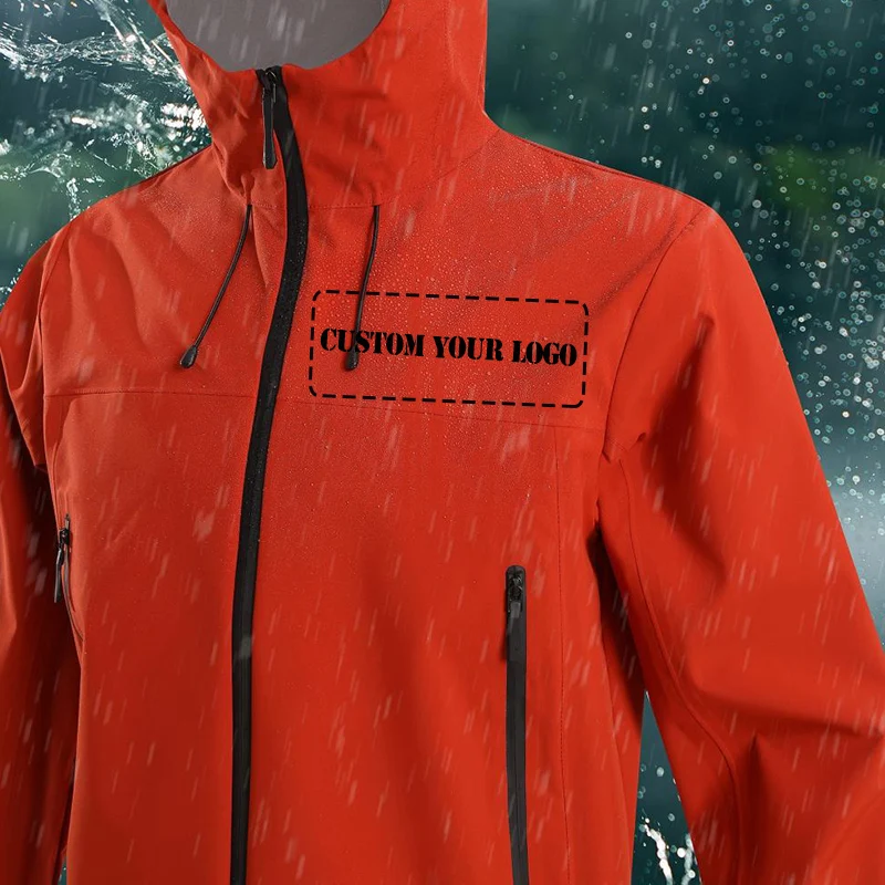 Customizable Lightweight Hardshell Jacket With Hood, Waterproof Windbreaker For Outdoor Sports Ls-5188