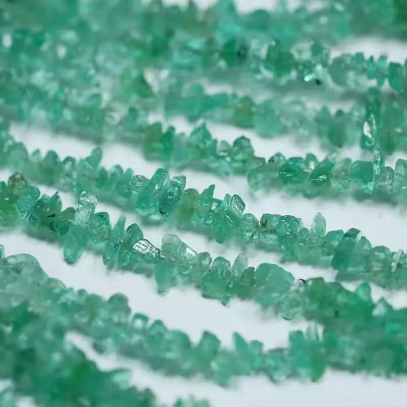 5A Emerald Green Baroque Loose Beads 1.5-5mm 40cm for Jewelry Making Necklace FPPJ Wholesale