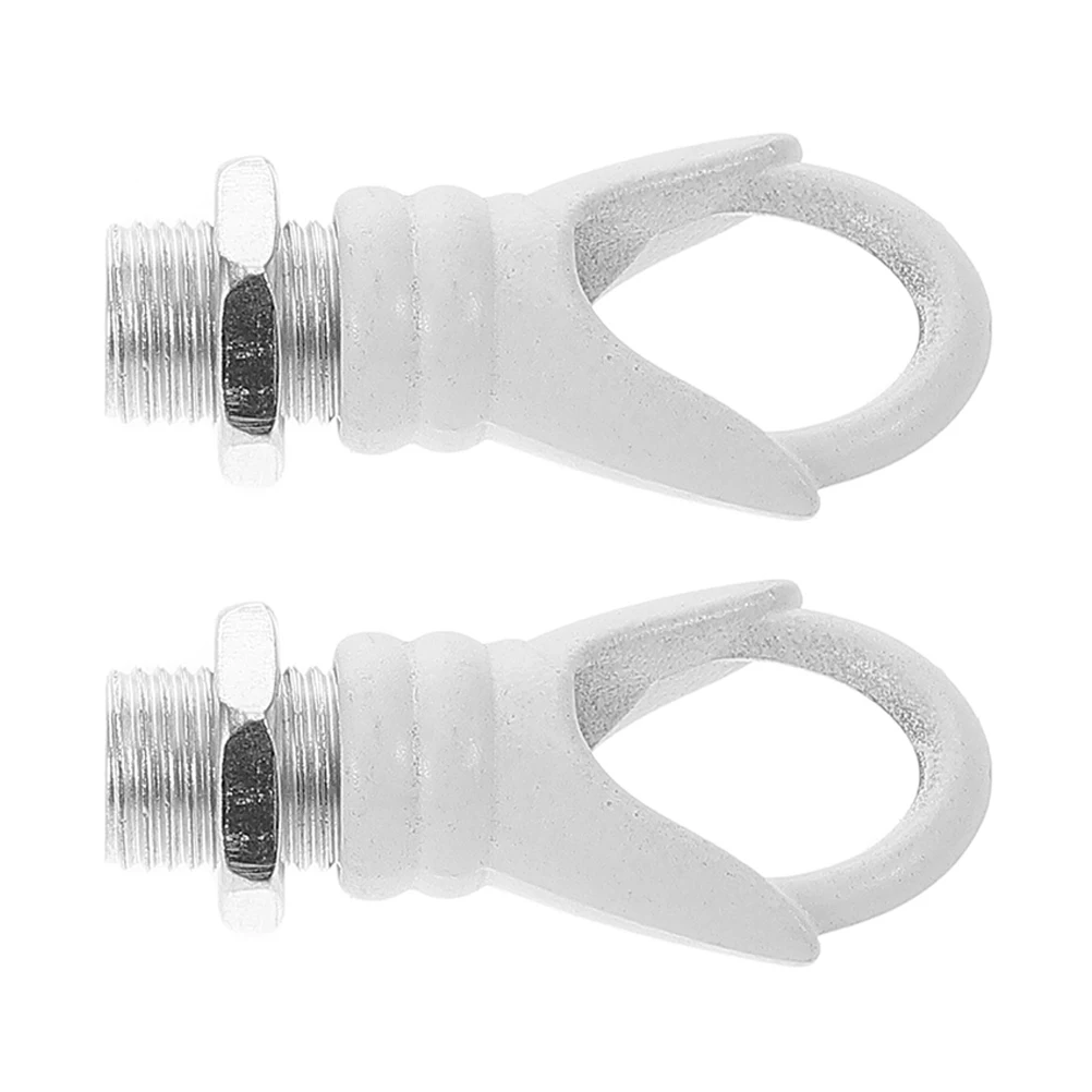 

2 Pcs Chandelier Lamp Hood Hanging Ring Hook Iron Ceiling Loop for Light Fixture