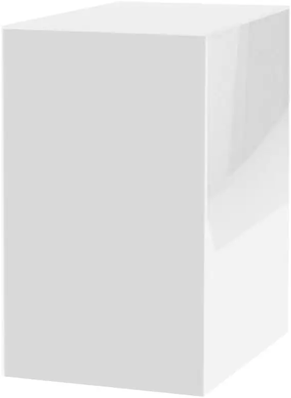 

Tall Display Box White Acrylic Pillar 12" x 12” x 24” Hollow Pedestal 5 Sided No Lid Retail Plinth Merchandise Display