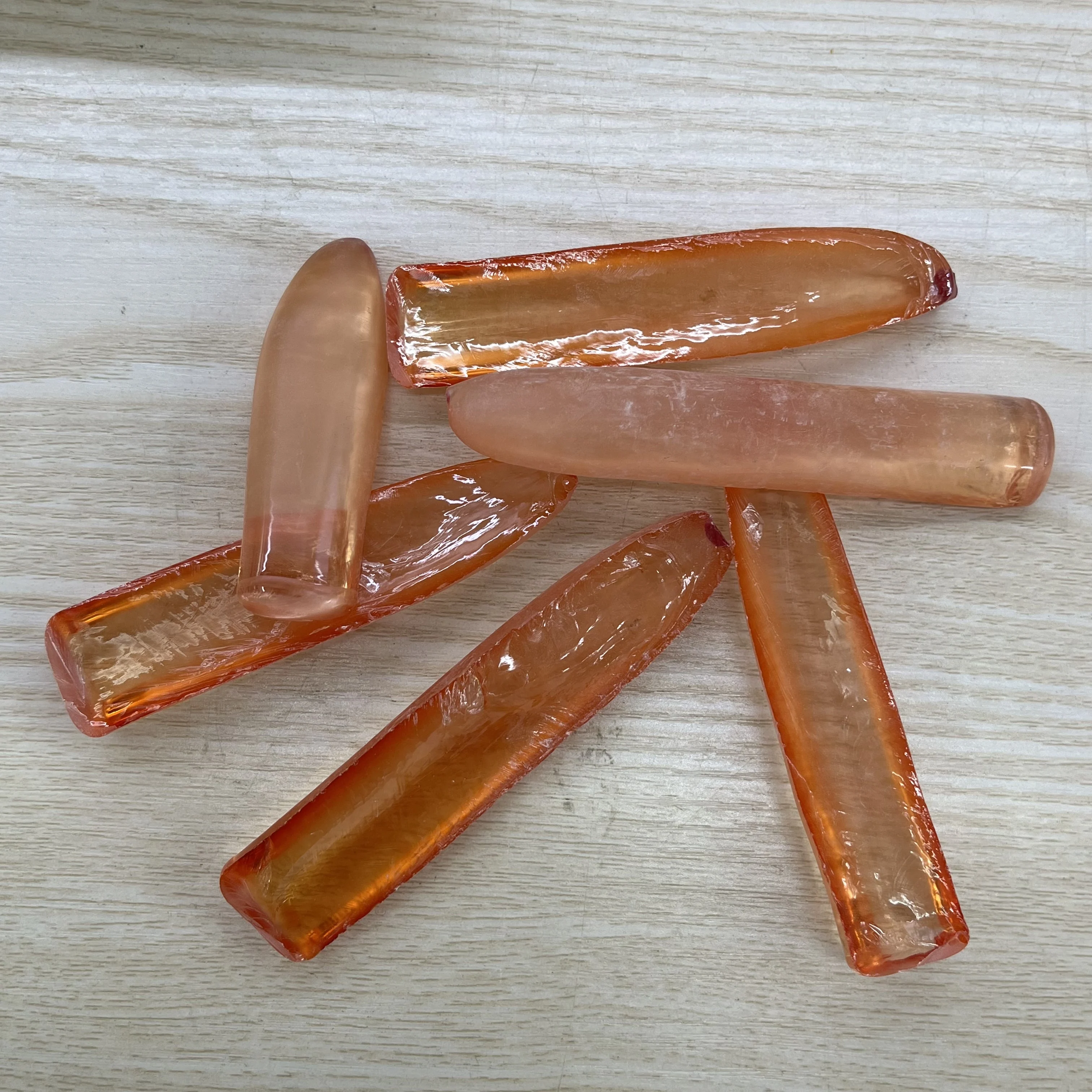 

0.1kg Lab Created Synthetic Corundum Orange Sapphire Uncut Gems Stone