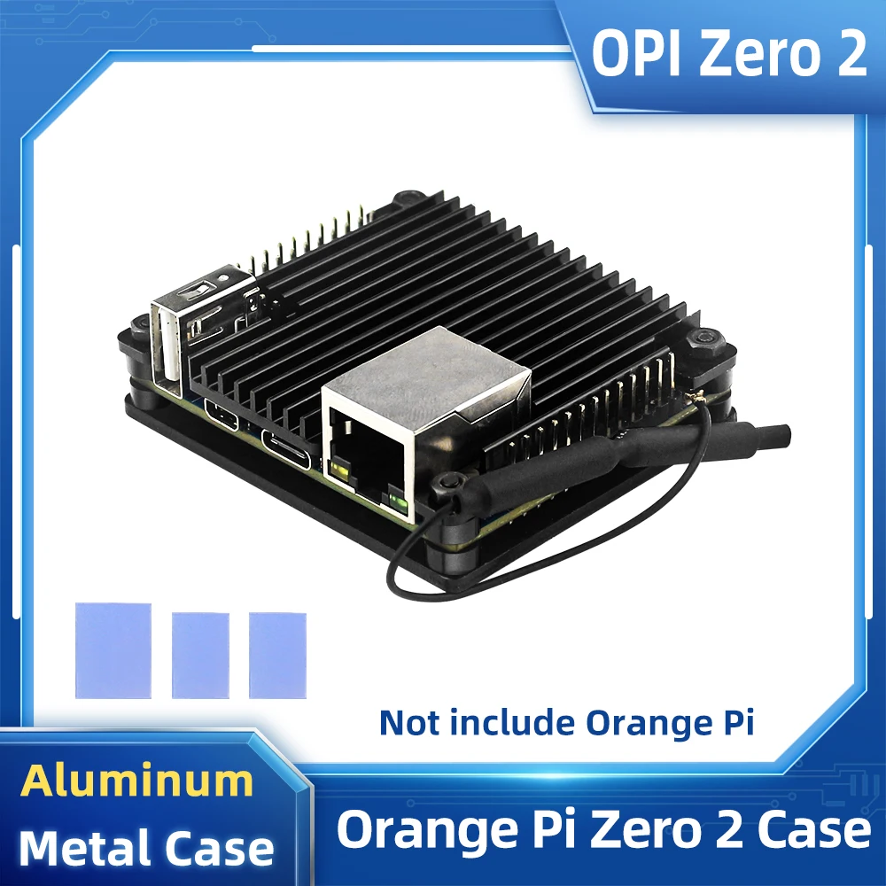 

Orange Pi Zero 2 Case Aluminum Alloy Metal Armored Shell Passive Cooling CPU Heat Sink Enclosure Case for Orange Pi Zero 2