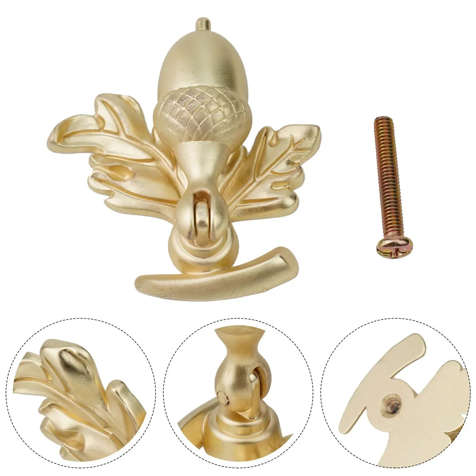 For Kitchen Cabinet Drawer Knob featuring Classical Acorn Bronze Handle Sturdy Zinc Alloy Multiple Color Choices