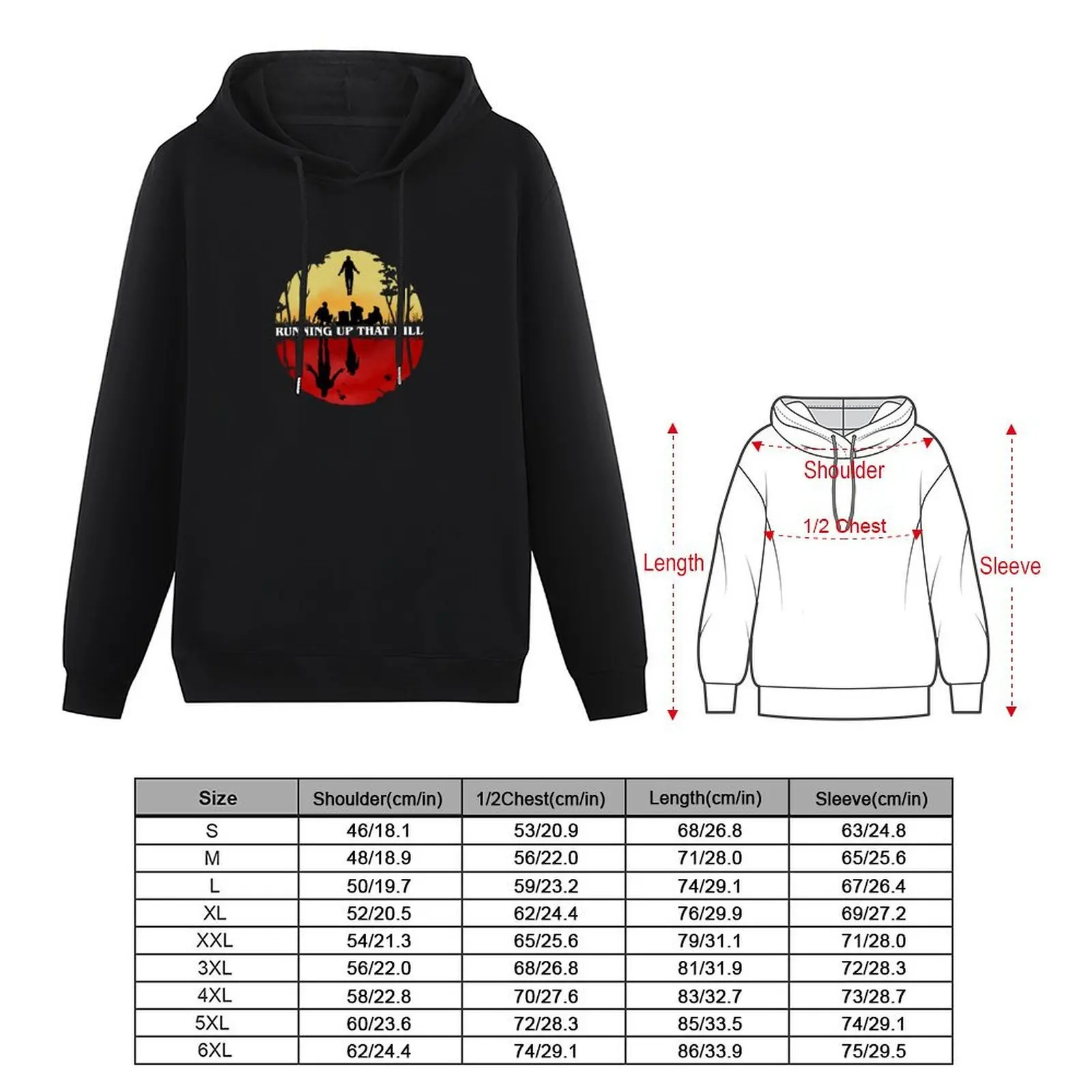 Parallel Running up that hill scene Hoodie aesthetic clothing male clothes mens clothing autumn graphic hoodies