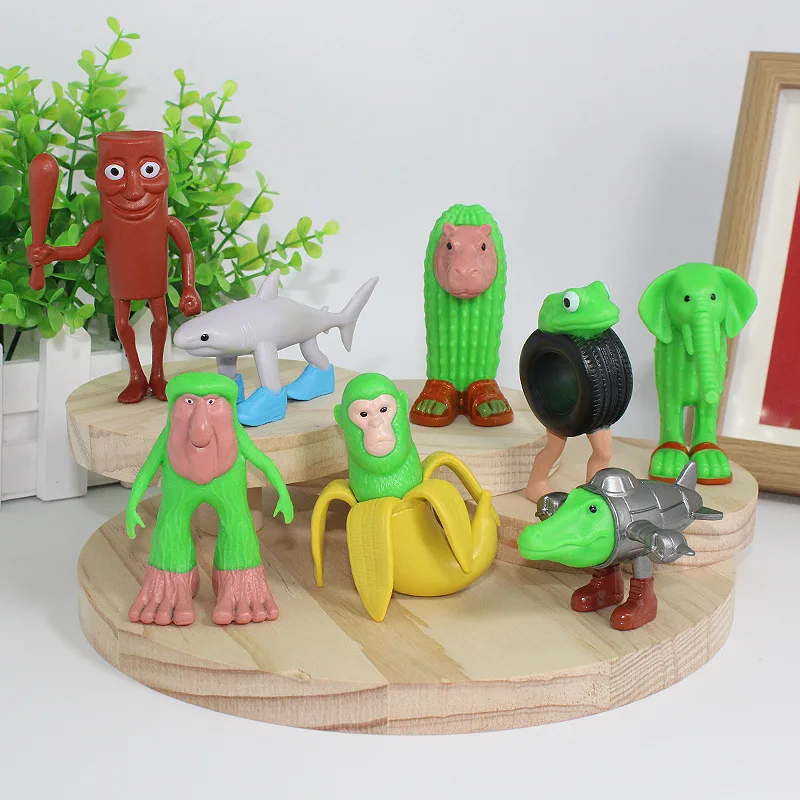 Tung Tung Tung Sahur Tralalero Tralala ตัวเลขของเล่น Figurine Collector's Figure Action Shimpanzini Bananini เครื่องประดับตุ๊กตา