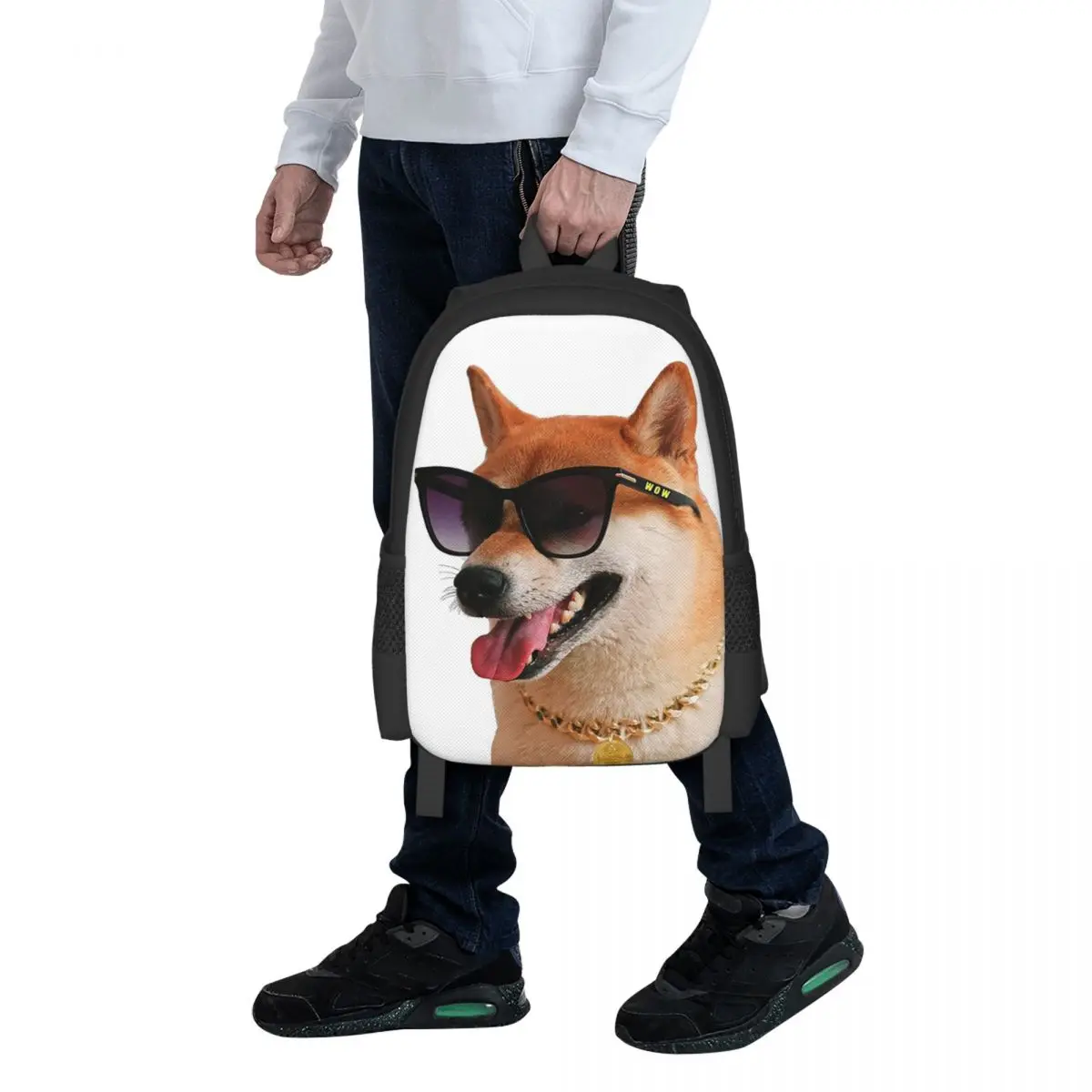 

Shiba Inu Doge - Doge Crypto Meme Student Backpack School Bag Hiking Travel Daypack for Men Women Fashion Bookbag Shoulder Bags