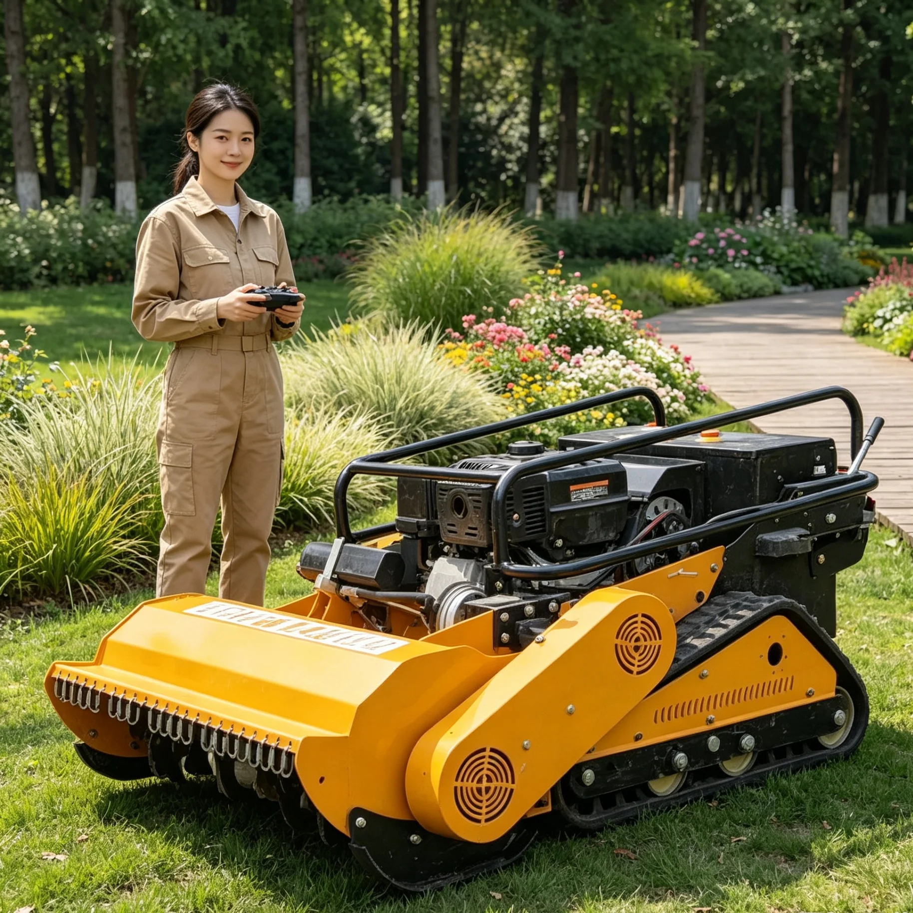 Customized Multi‑Terrain Backcountry Orchard 1000SPro Zero‑Turn Lawn‑Mowing Robot, Industrial Remote Optional For Complex Hillsi