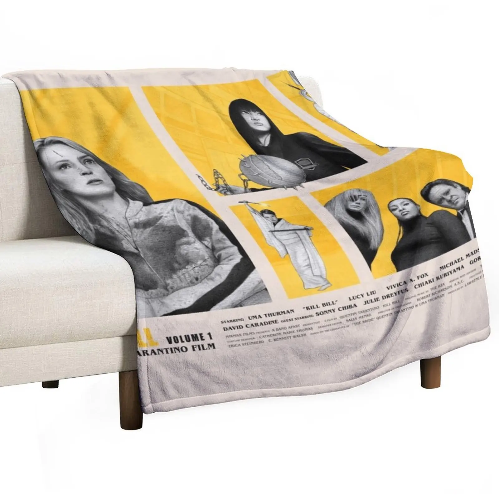 Kill Bill Vol. 1 Movie Poster Design Throw Blanket Beach Thermals For Travel Soft funny gift Plaid on the sofa Luxury Blankets