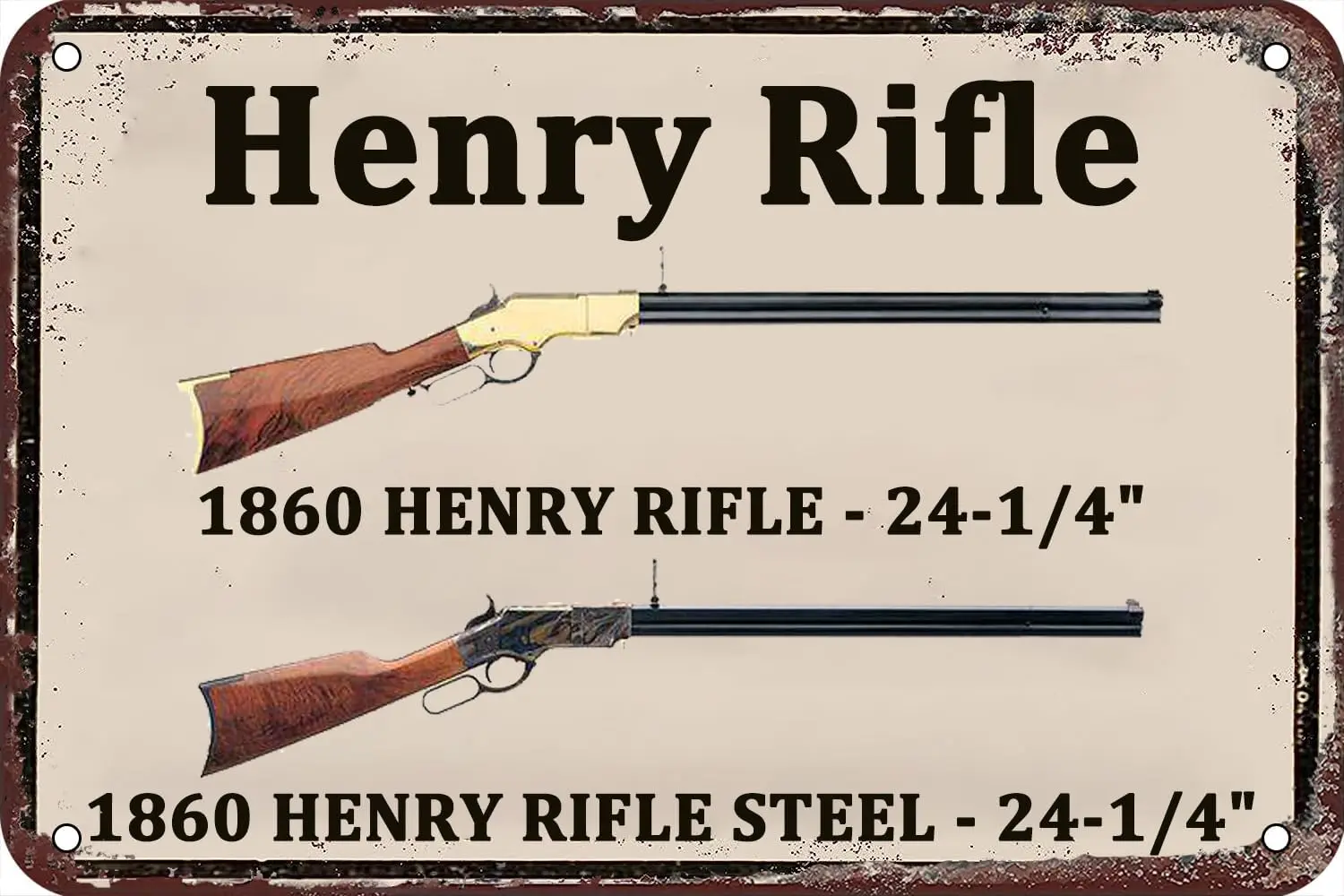 Henry Rifle Vintage Funny Tin Sign Garage Home Decor Bars Decor Art Poster Bathroom Decor Bars Farm Decor Kitchen Cafe Wall s