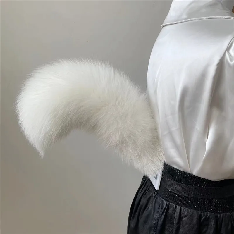 New Fox Fur Tail Waist Plushly Animals Fox Tail Cosplay Props Adjustable Belt Anime Accessories Artificial Fur Tail Costume