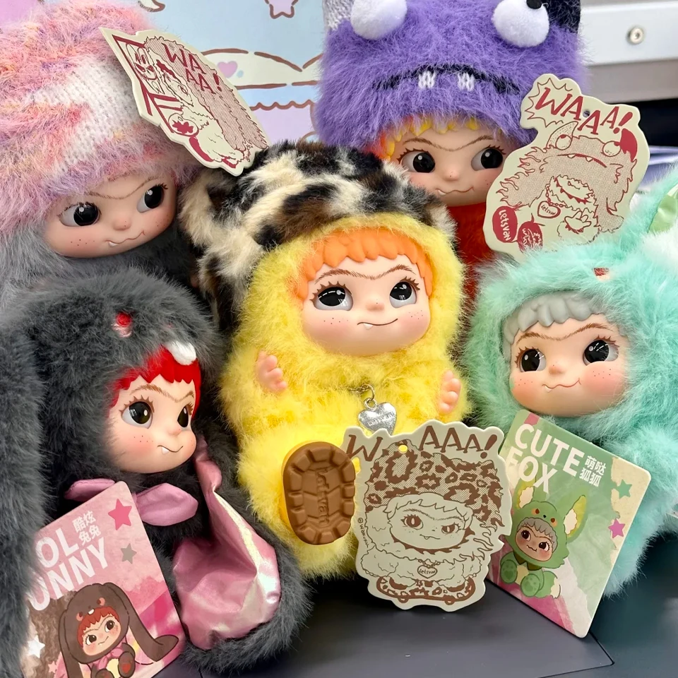 HOT  Plush Doll Wokuku Generation Plush Fun Party Series Blind Box Wokuku Handcrafted Plush Doll Fashion Play Keychain