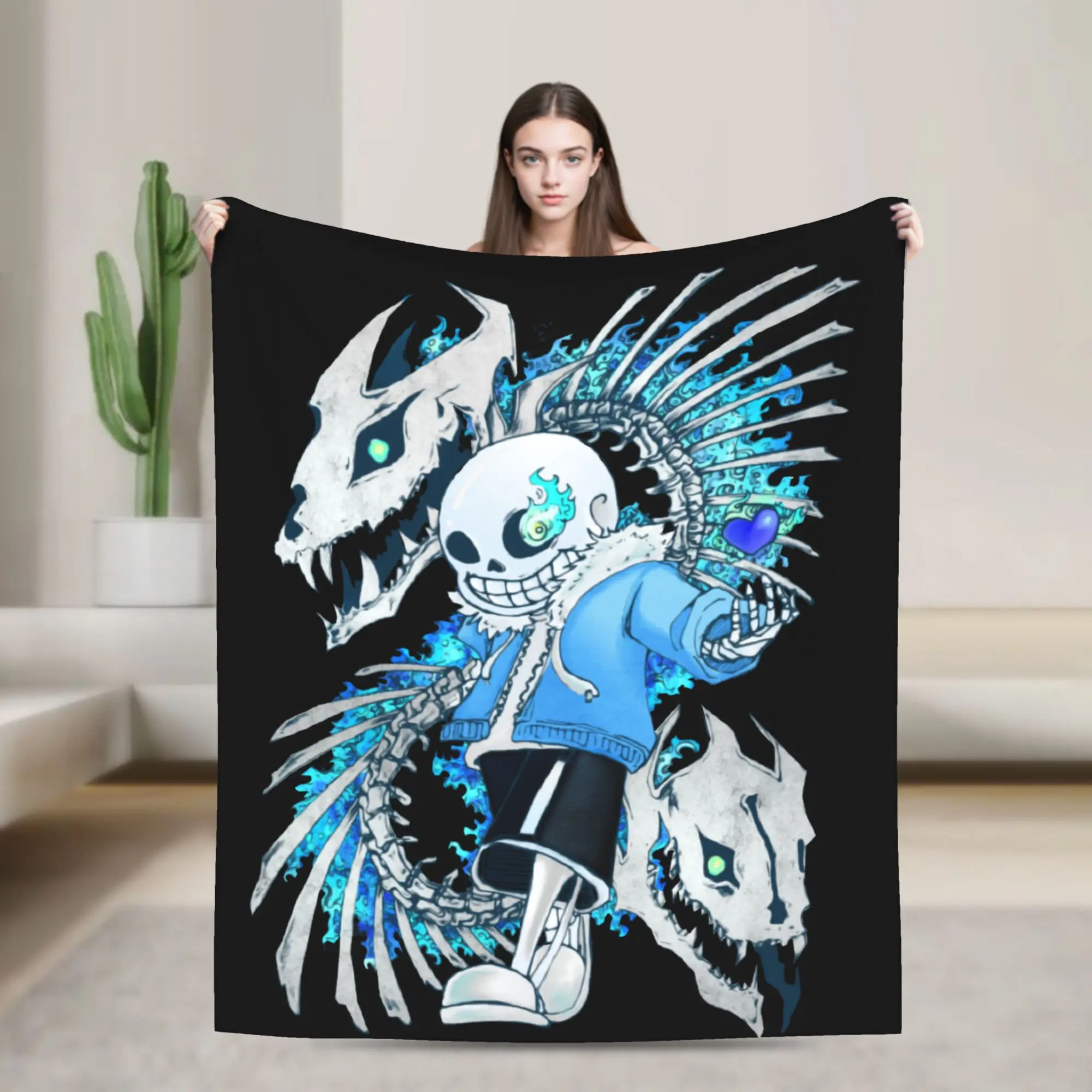 Undertales Sans Skeletons Bones Blankets Coral Fleece Plush  Soft Throw Blanket for Bedding Couch Bed Rug