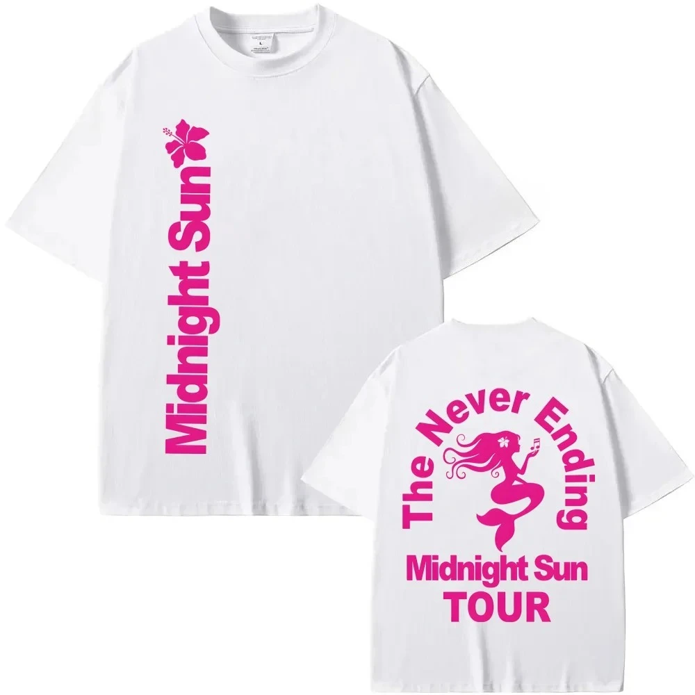 Camiseta gráfica de sereia Zara Larsson Midnight Sun Tour "The Never Ending" Pop Concert Merch Streetwear Cotton Tee